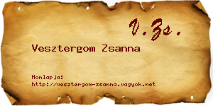 Vesztergom Zsanna névjegykártya